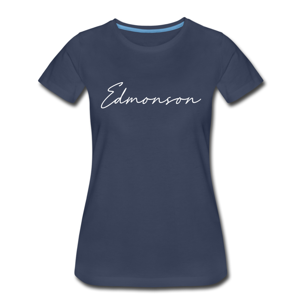 Edmonson County Cursive Women's T-Shirt - navy