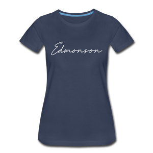 Edmonson County Cursive Women's T-Shirt - navy