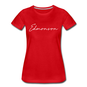 Edmonson County Cursive Women's T-Shirt - red