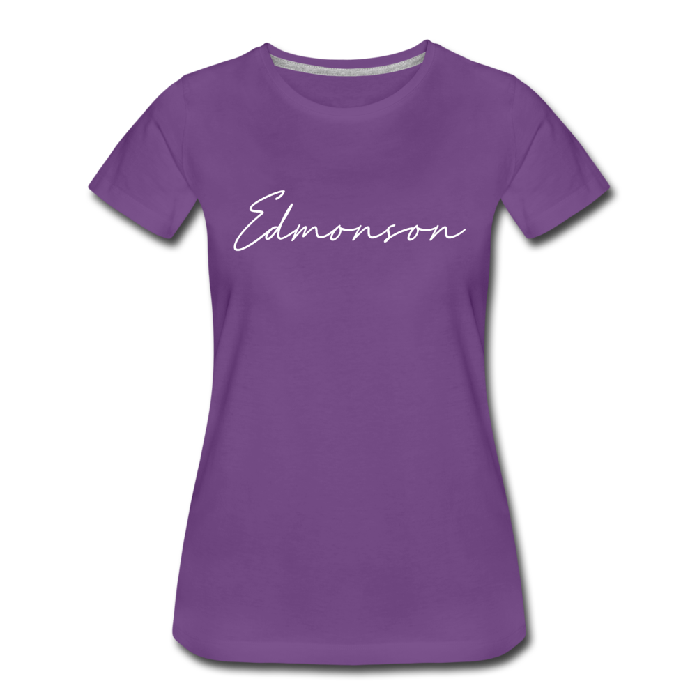 Edmonson County Cursive Women's T-Shirt - purple