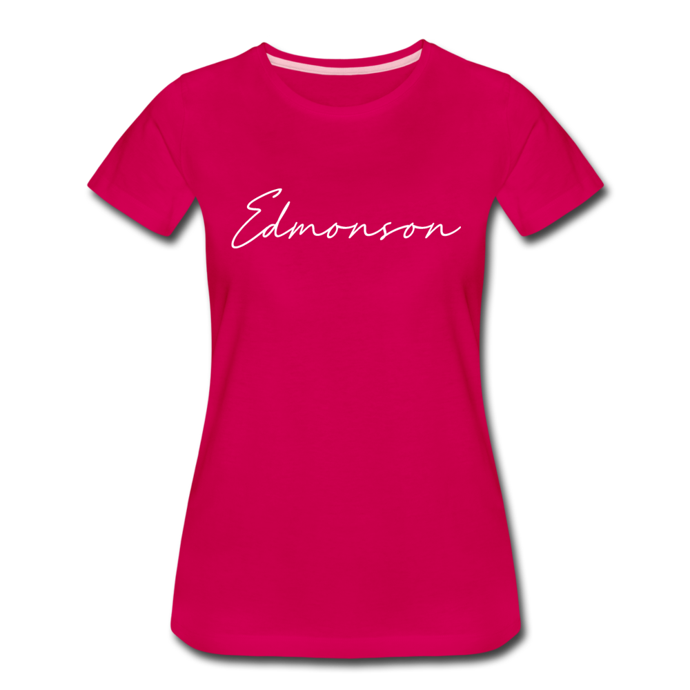 Edmonson County Cursive Women's T-Shirt - dark pink