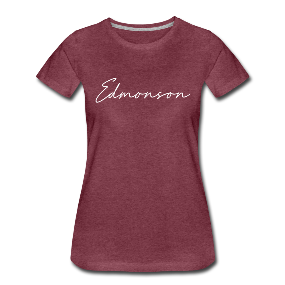 Edmonson County Cursive Women's T-Shirt - heather burgundy