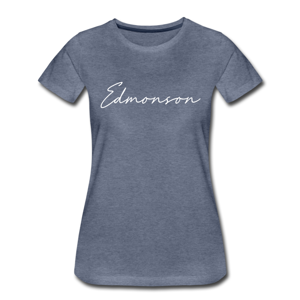 Edmonson County Cursive Women's T-Shirt - heather blue