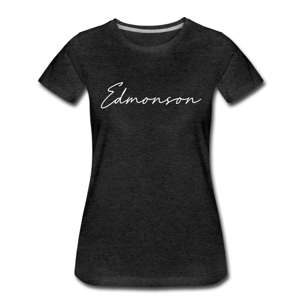 Edmonson County Cursive Women's T-Shirt - charcoal gray