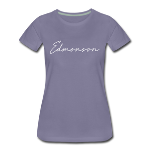 Edmonson County Cursive Women's T-Shirt - washed violet