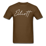 Elliott County Cursive T-Shirt - brown
