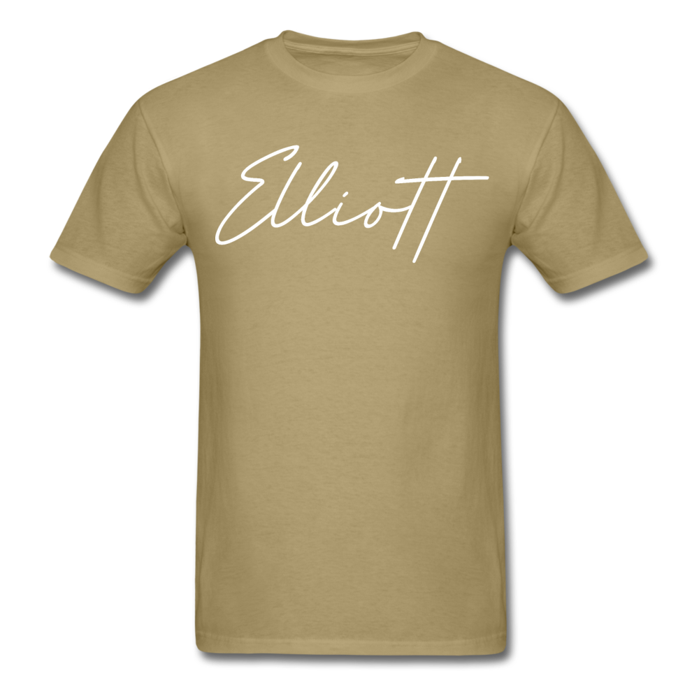 Elliott County Cursive T-Shirt - khaki