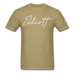 Elliott County Cursive T-Shirt - khaki