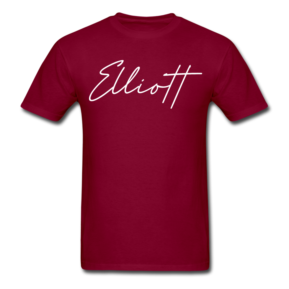 Elliott County Cursive T-Shirt - burgundy