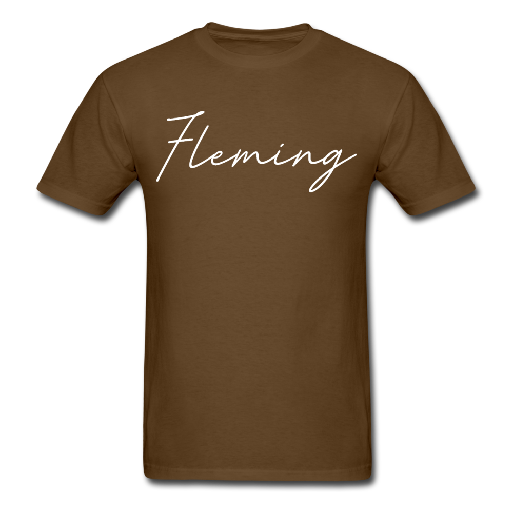 Fleming County Cursive T-Shirt - brown