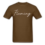 Fleming County Cursive T-Shirt - brown