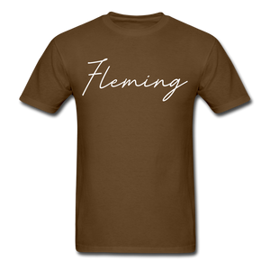 Fleming County Cursive T-Shirt - brown