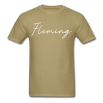 Fleming County Cursive T-Shirt - khaki