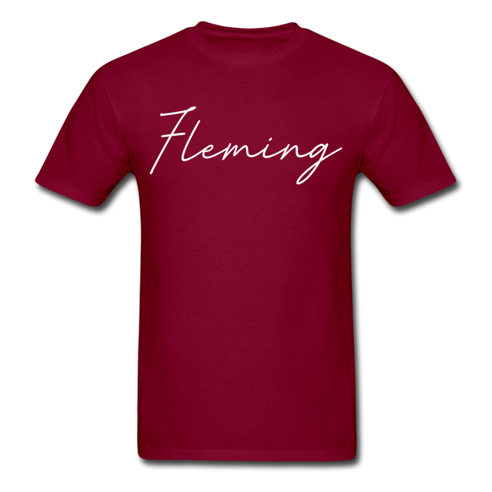 Fleming County Cursive T-Shirt - burgundy