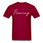 Fleming County Cursive T-Shirt - dark red