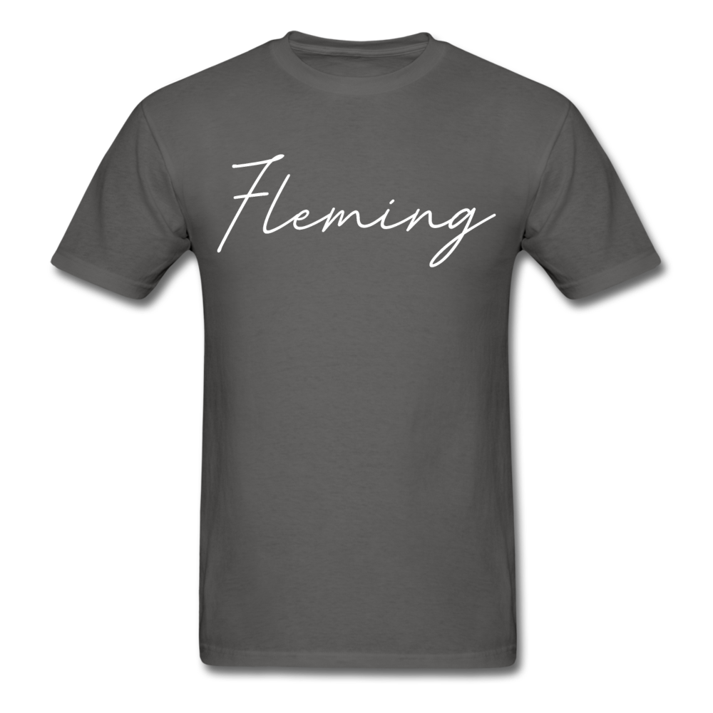 Fleming County Cursive T-Shirt - charcoal