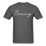 Fleming County Cursive T-Shirt - charcoal