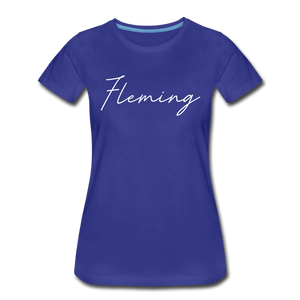 Fleming County Cursive Women's T-Shirt - royal blue