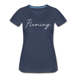 Fleming County Cursive Women's T-Shirt - navy