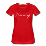 Fleming County Cursive Women's T-Shirt - red