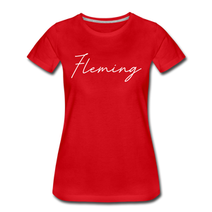 Fleming County Cursive Women's T-Shirt - red