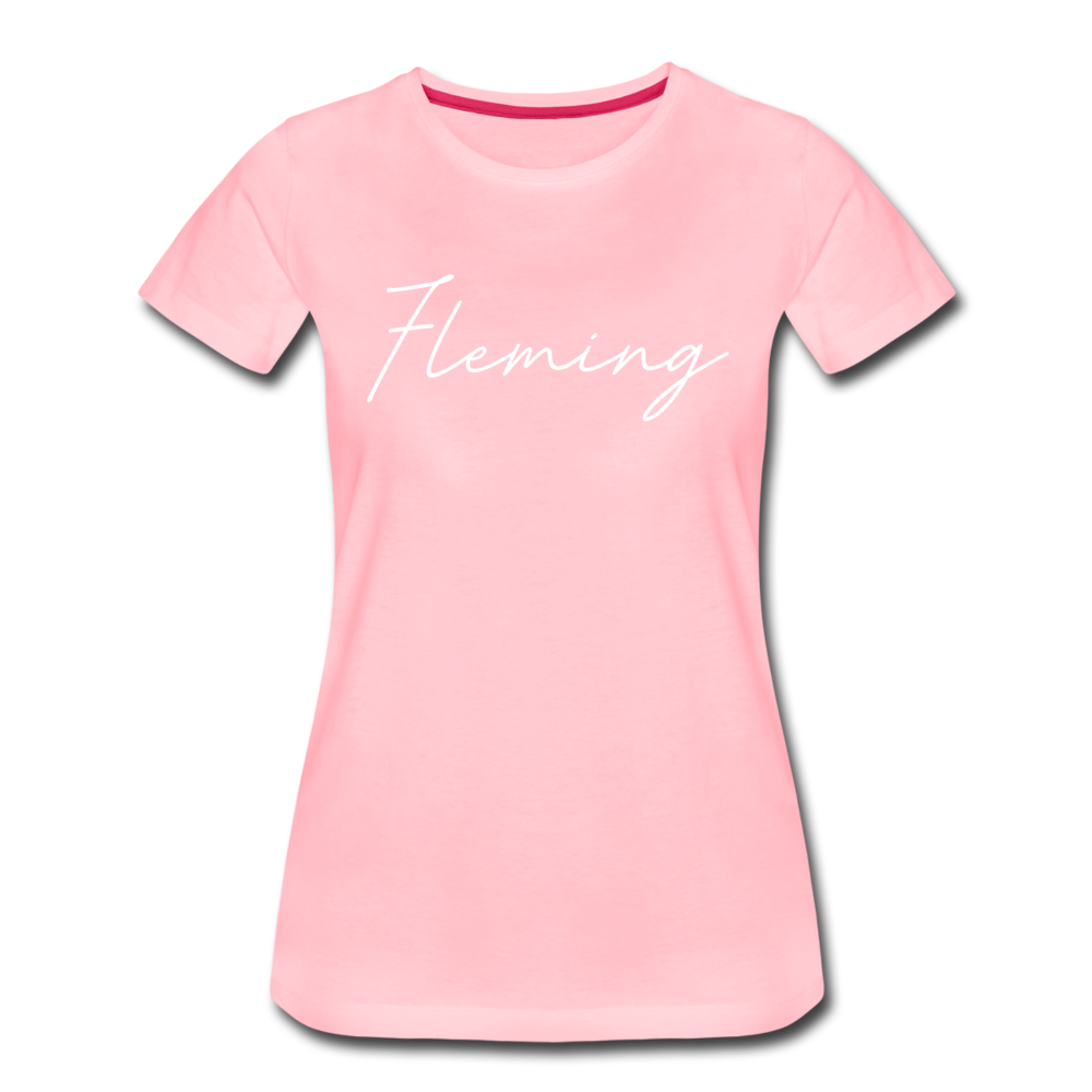 Fleming County Cursive Women's T-Shirt - pink