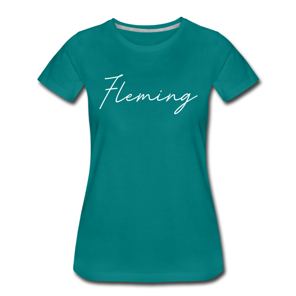 Fleming County Cursive Women's T-Shirt - teal