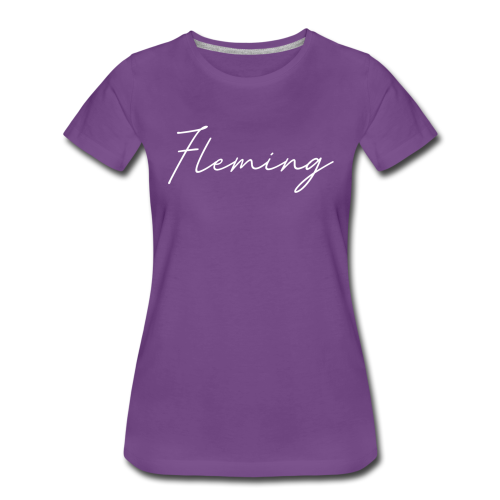 Fleming County Cursive Women's T-Shirt - purple