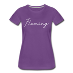 Fleming County Cursive Women's T-Shirt - purple