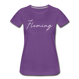 Fleming County Cursive Women's T-Shirt - purple