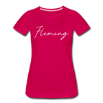 Fleming County Cursive Women's T-Shirt - dark pink