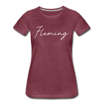 Fleming County Cursive Women's T-Shirt - heather burgundy