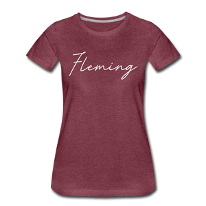 Fleming County Cursive Women's T-Shirt - heather burgundy