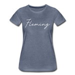 Fleming County Cursive Women's T-Shirt - heather blue