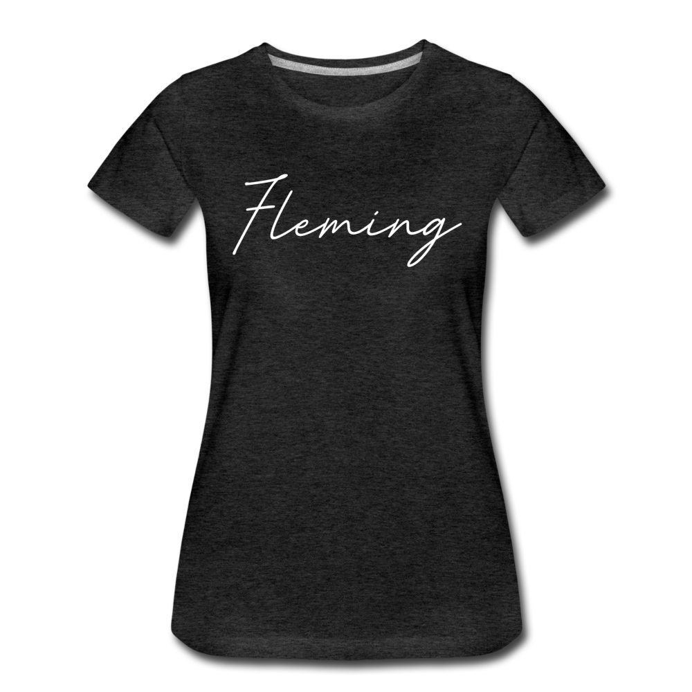 Fleming County Cursive Women's T-Shirt - charcoal gray