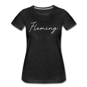 Fleming County Cursive Women's T-Shirt - charcoal gray