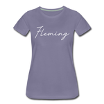 Fleming County Cursive Women's T-Shirt - washed violet