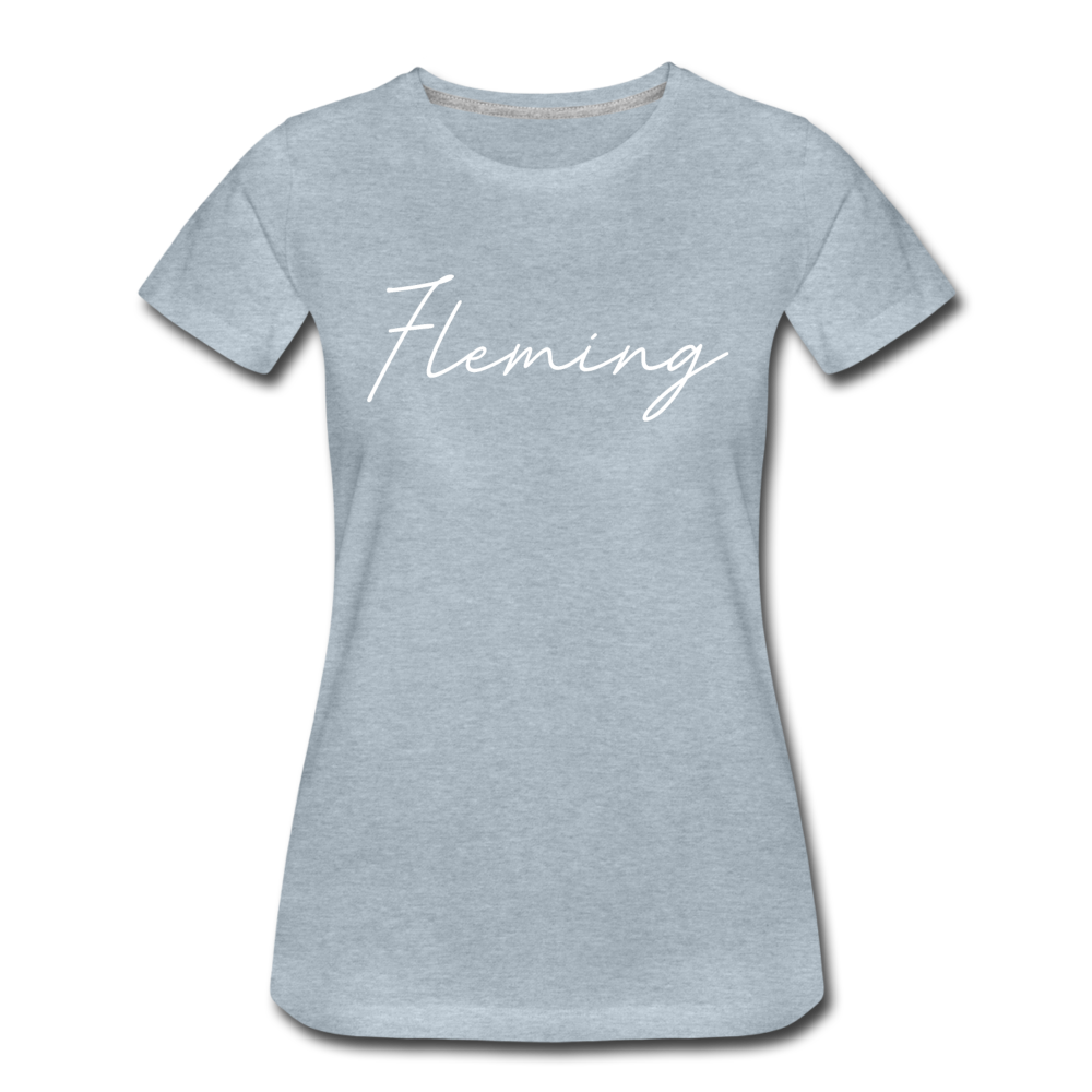 Fleming County Cursive Women's T-Shirt - heather ice blue