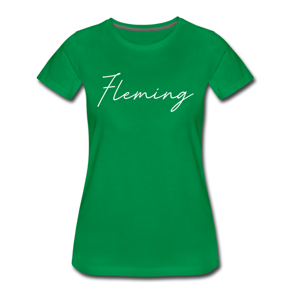 Fleming County Cursive Women's T-Shirt - kelly green