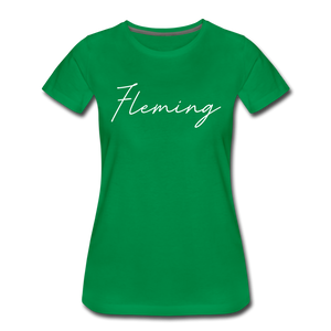 Fleming County Cursive Women's T-Shirt - kelly green