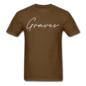 Graves County Cursive T-Shirt - brown