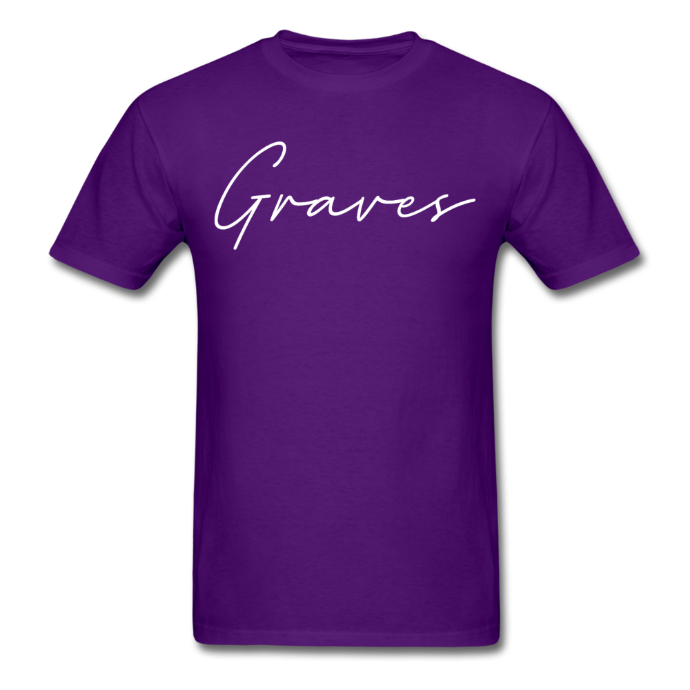 Graves County Cursive T-Shirt - purple