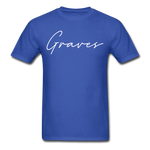 Graves County Cursive T-Shirt - royal blue
