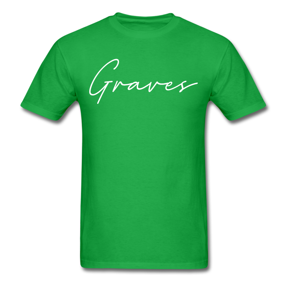 Graves County Cursive T-Shirt - bright green