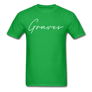 Graves County Cursive T-Shirt - bright green
