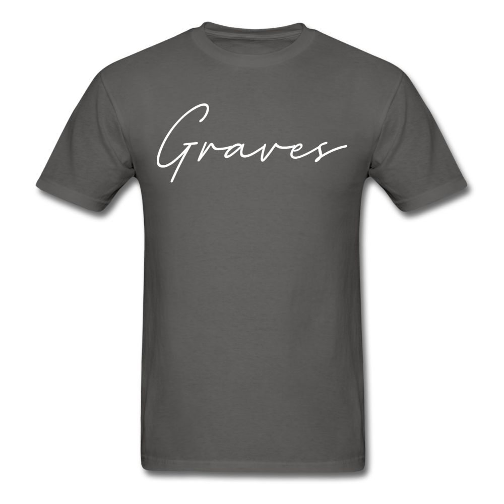 Graves County Cursive T-Shirt - charcoal