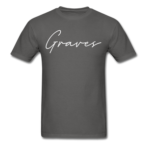 Graves County Cursive T-Shirt - charcoal