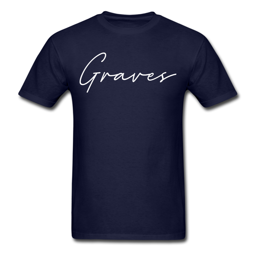 Graves County Cursive T-Shirt - navy
