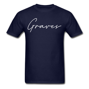 Graves County Cursive T-Shirt - navy