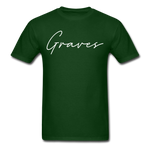 Graves County Cursive T-Shirt - forest green